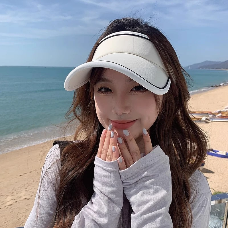 夏季新款防紫外线UPF50+遮阳帽冰丝防晒空顶帽太阳帽