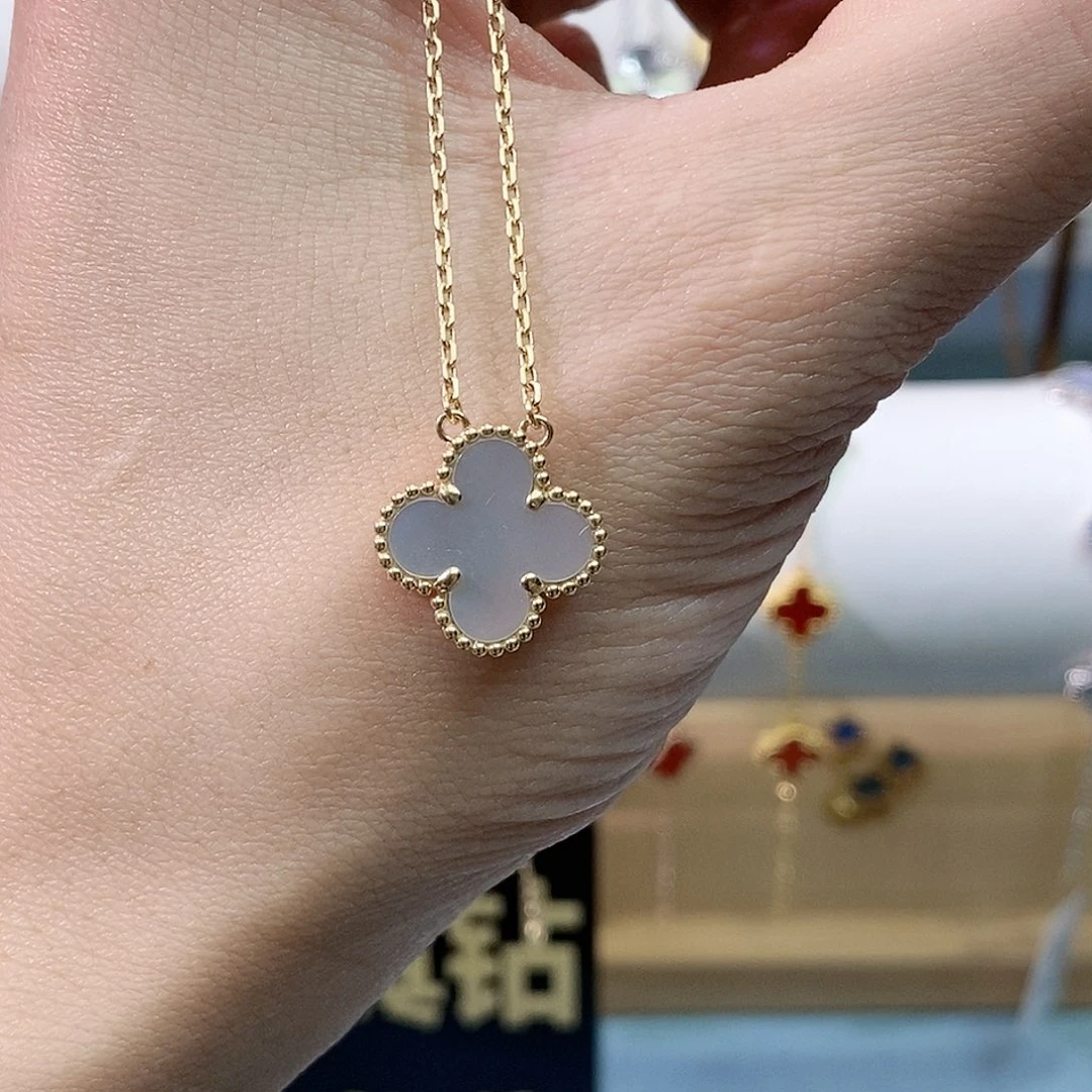 贝壳（贝母）K黄18K金镶嵌K黄