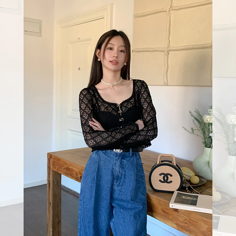 于momo【朦胧针织开衫】休闲显瘦针织衫时尚气质短外套女 QH232006