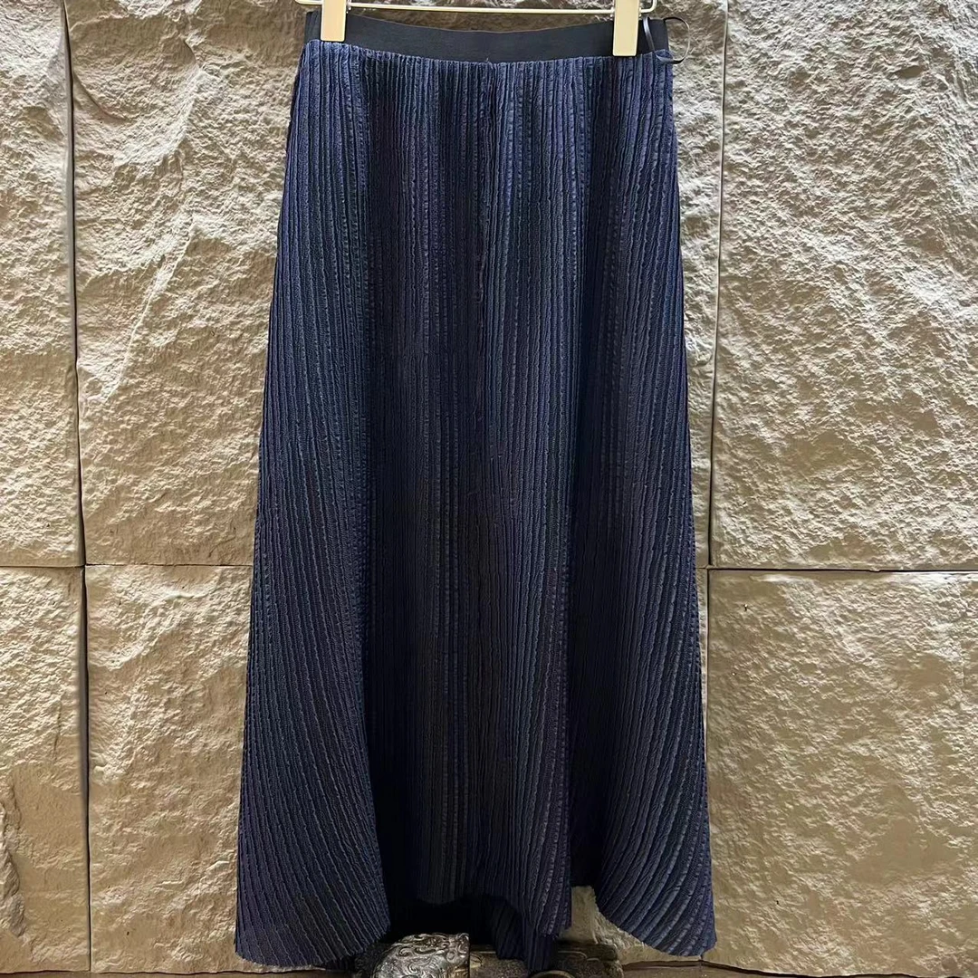 重磅桑蚕丝三宅风真丝半截裙P9007825