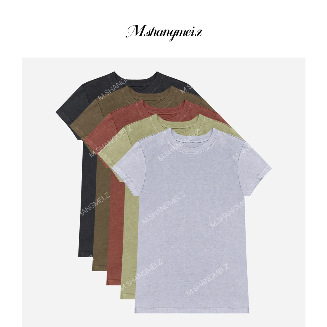 M.SHANGMEI.Z/沐熙【呼吸自在T】美大哥轻薄舒适百搭圆领T恤X072756