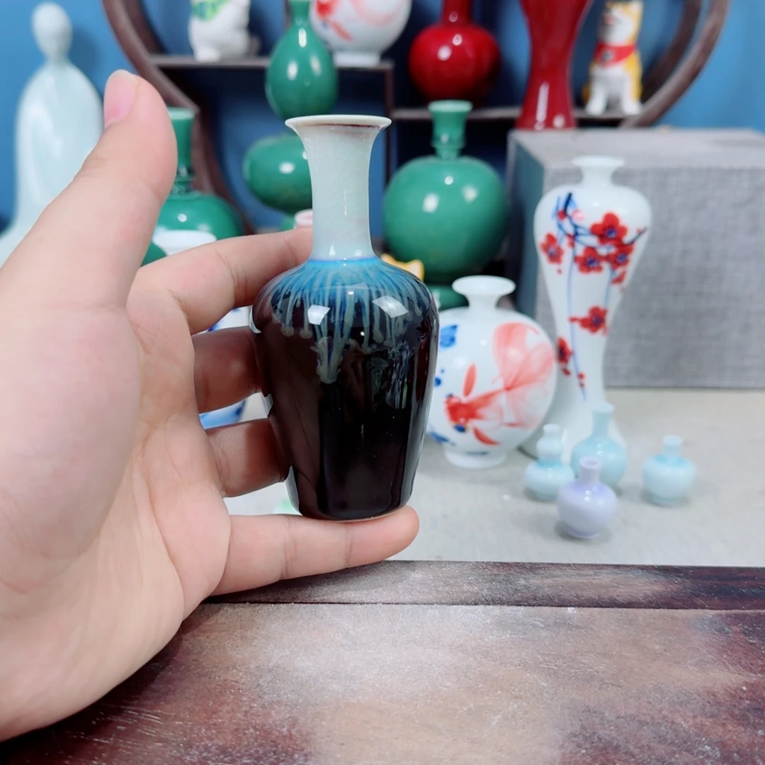 陶瓷手工小花器摆件