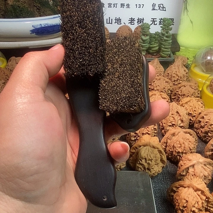 好***程吊坠文玩核桃文玩猪鬃刷子一套