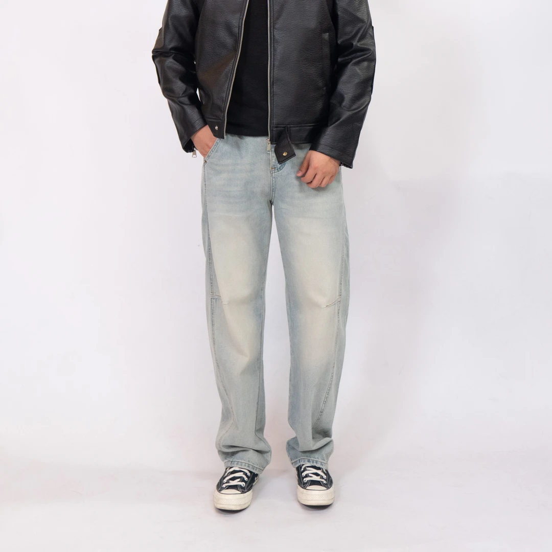 新款【26232大牛复古水洗牛仔裤】休闲百搭潮流日系时尚港式
