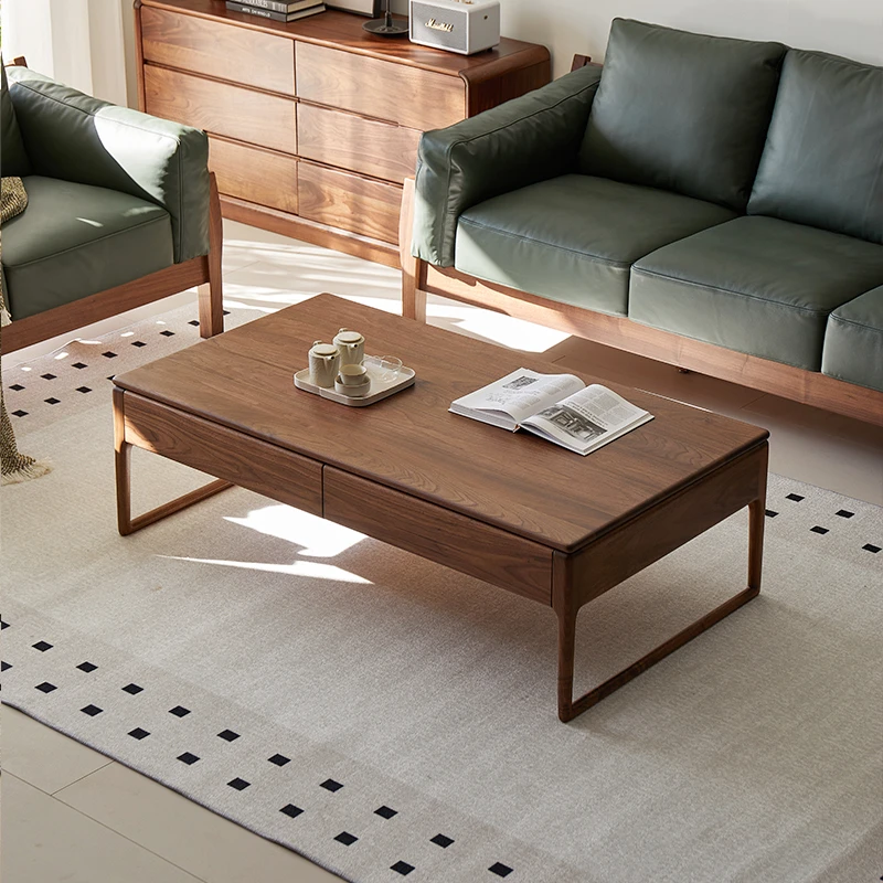 臻致美北美黑胡桃木时光茶几客厅用简约茶几