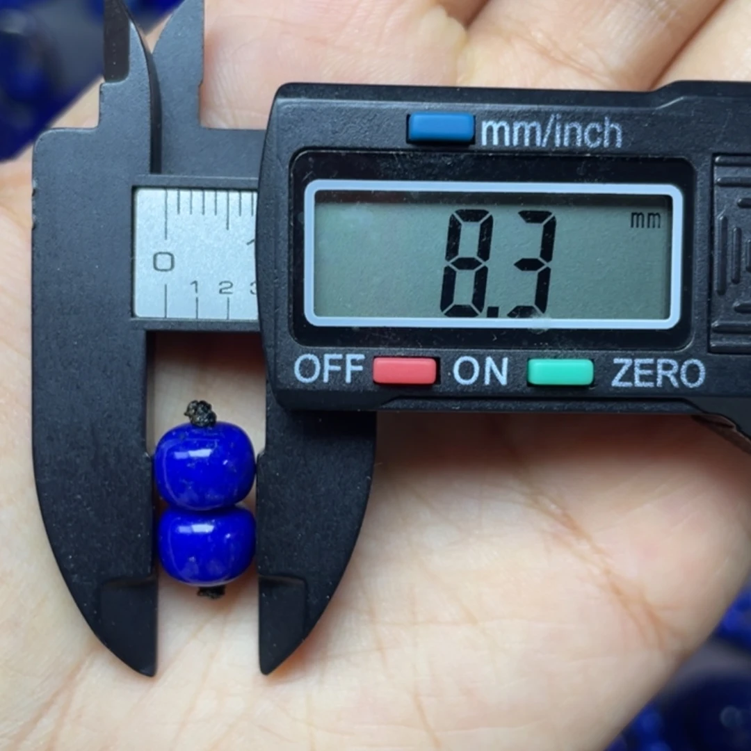 青金石未镶嵌8×6mm老型对珠配饰