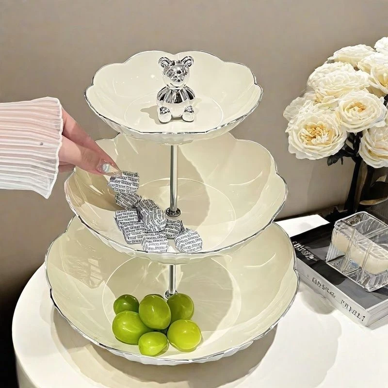 轻奢高档水果盘家用客厅茶几摆件前台糖果摆放零食盘塑料果盘