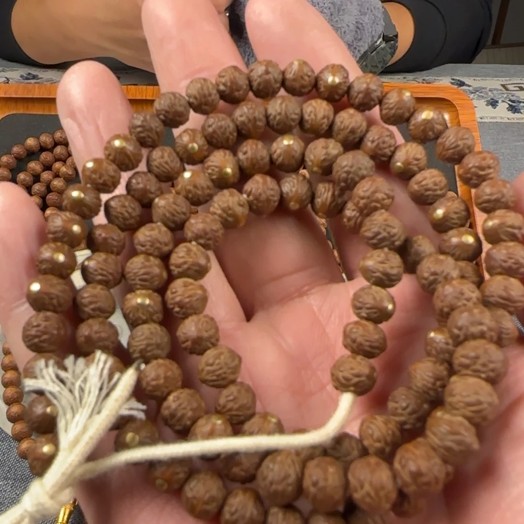 凤眼菩提吊坠酸枣核原生态满镶嵌108