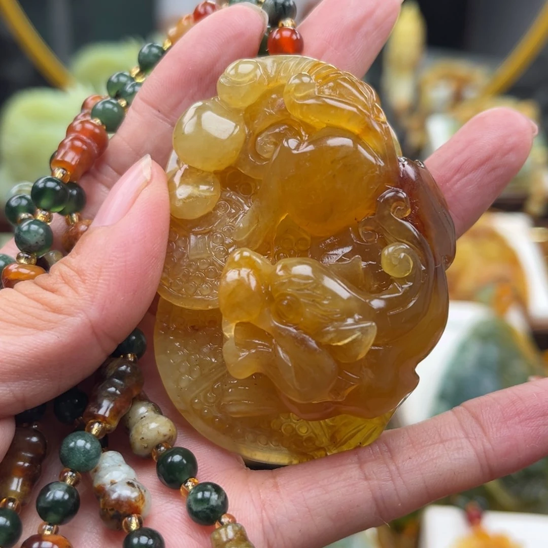 岫玉未镶嵌挂件挂件