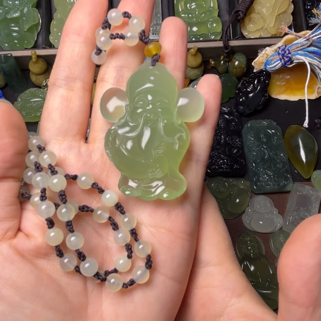 蛇纹石玉未镶嵌吊坠(不含链)