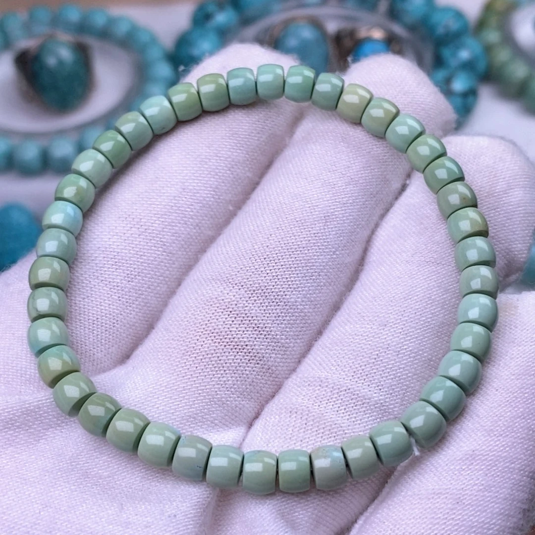 未镶嵌绿松石珠宝奇石5mm