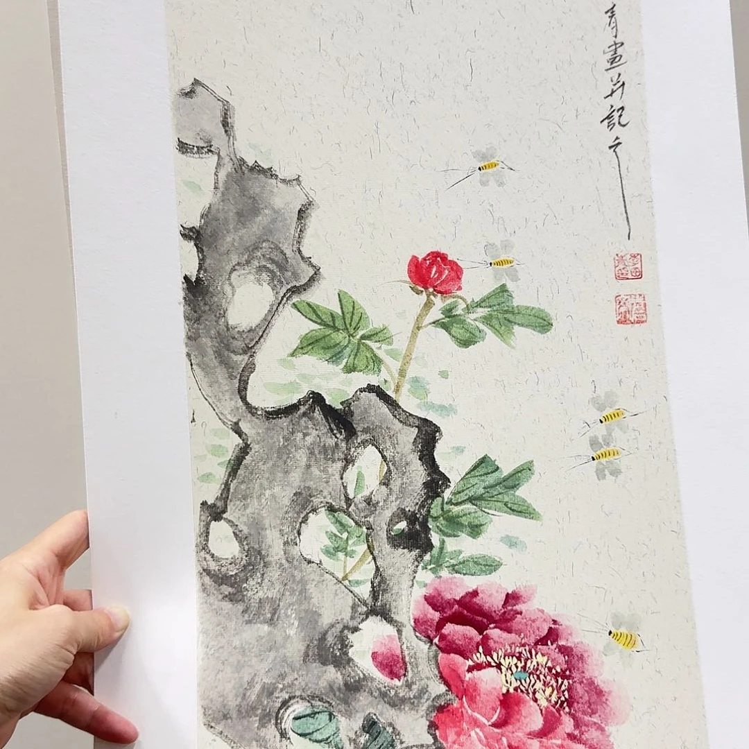 国画卡***塞田青纯手绘作品