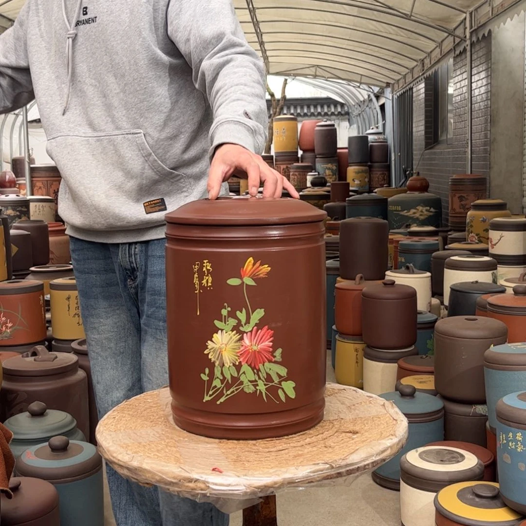 紫砂茶叶罐12 饼茶叶罐