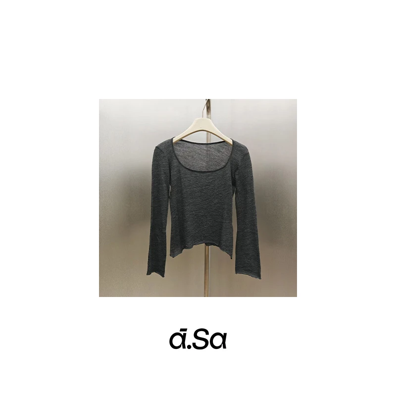 理性消费 NO退NO换 【一件很显瘦的的U领打底长袖】