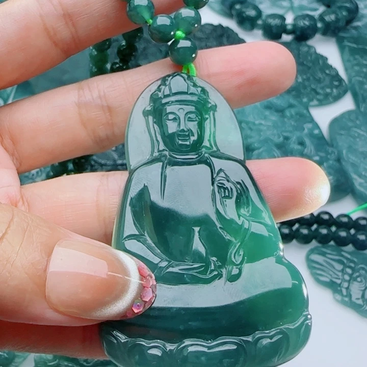 翡翠未镶嵌颈饰多样性发货天然A货翡翠