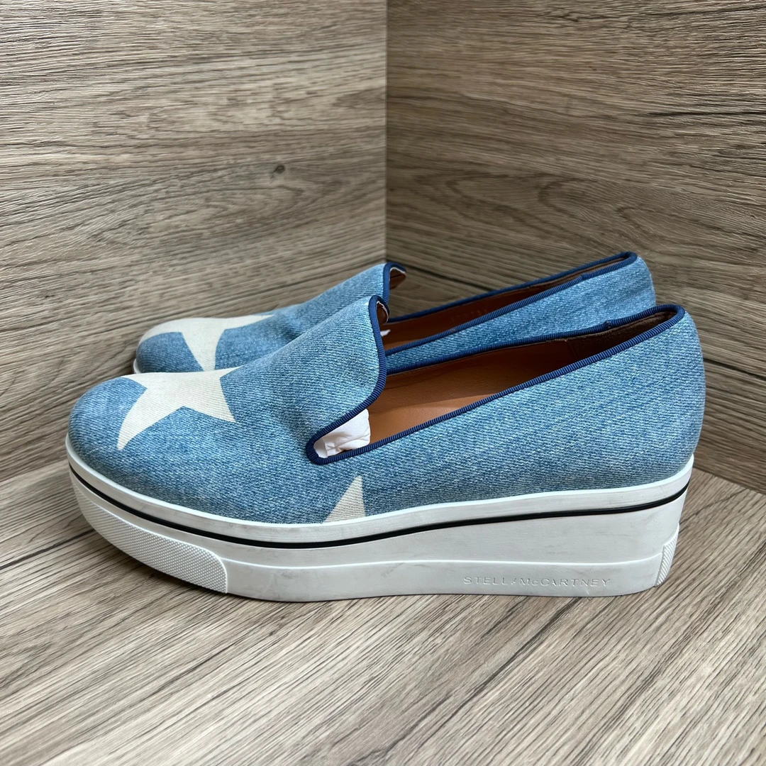 95新 maje Stella McCartney SC 星星牛仔厚底鞋 40码/98新