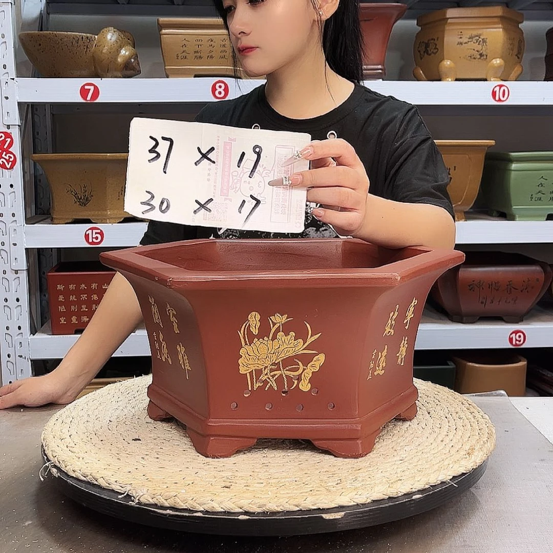 紫砂花盆紫砂花盆