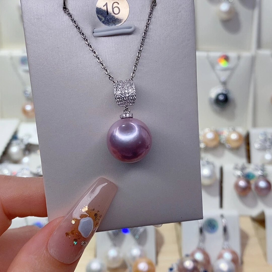 ＊***＊淡水珍珠银S925镶嵌吊坠(赠链)13➕