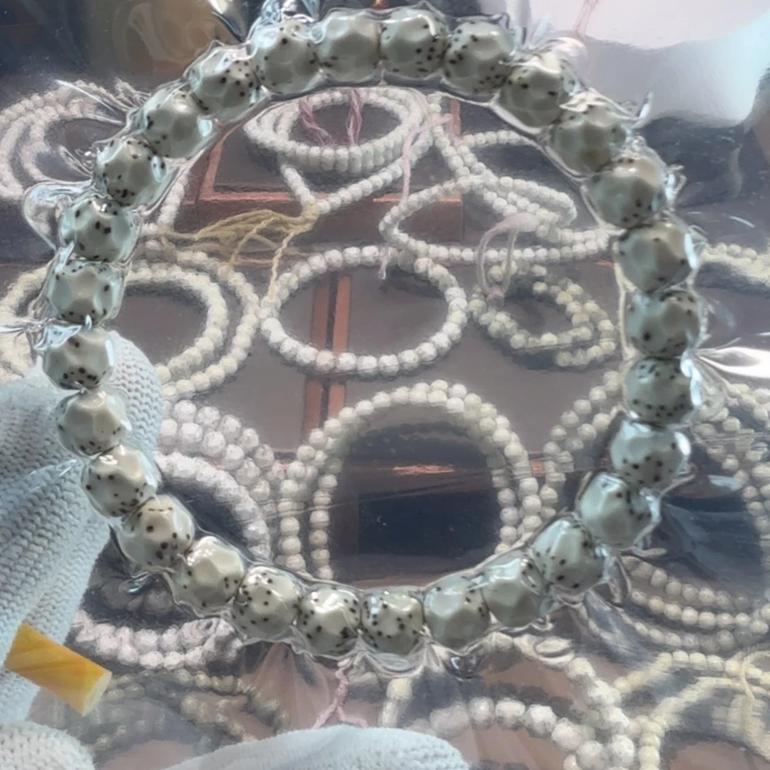 单***楠星月菩提吊坠8改无相骨瓷白数星星