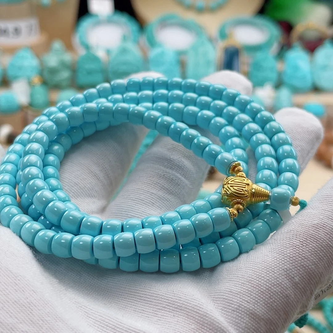 绿松石18K金镶嵌珠宝奇石