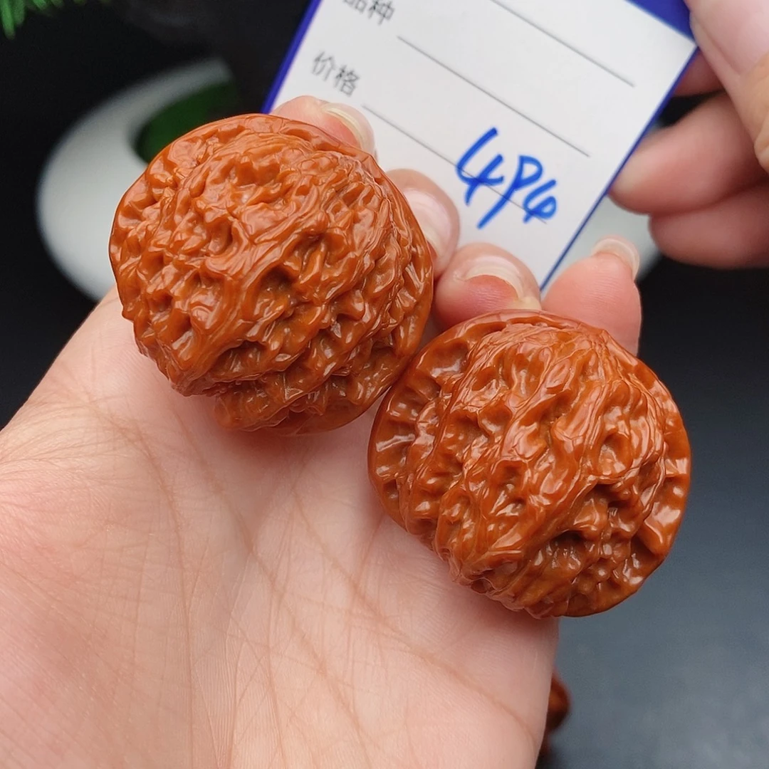 把件文玩核桃38球白494