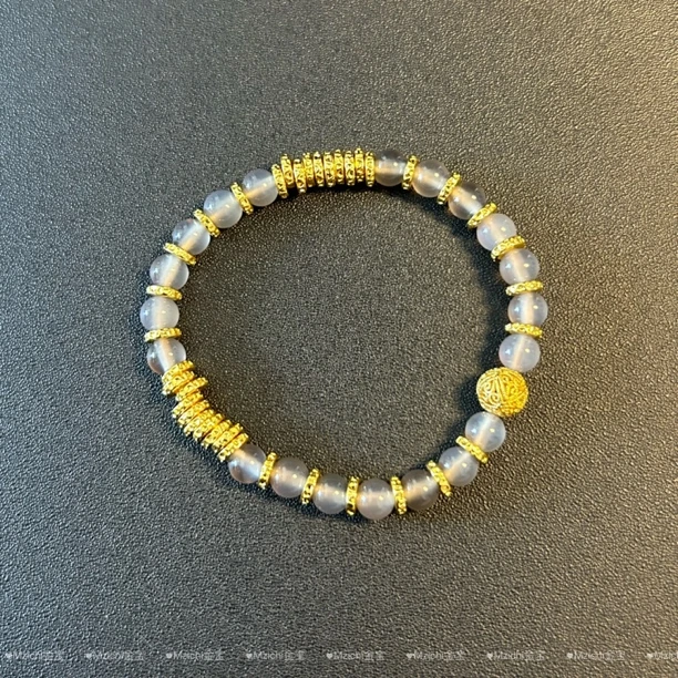 铜合金手链 Mzichi新中式金色串珠手链