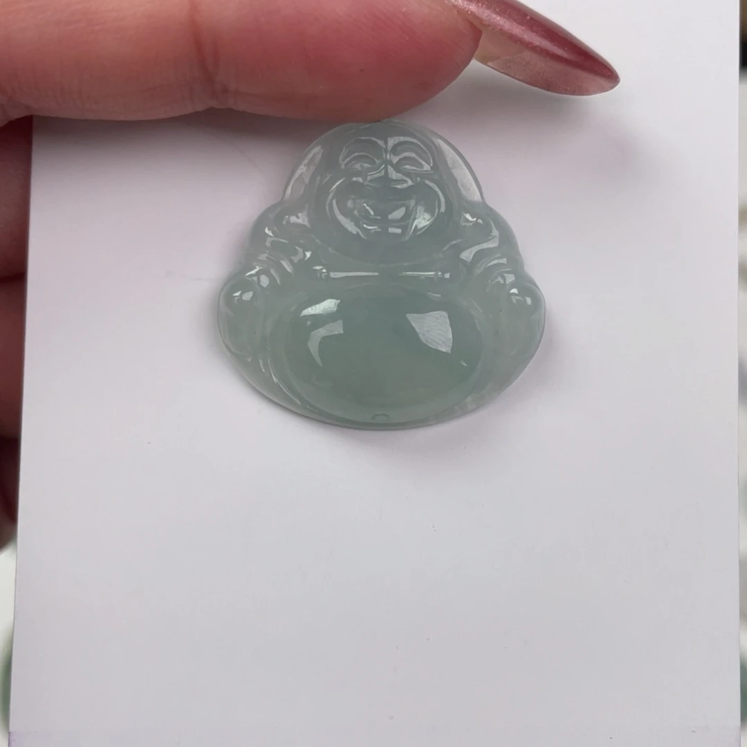 翡翠未镶嵌颈饰佛公
