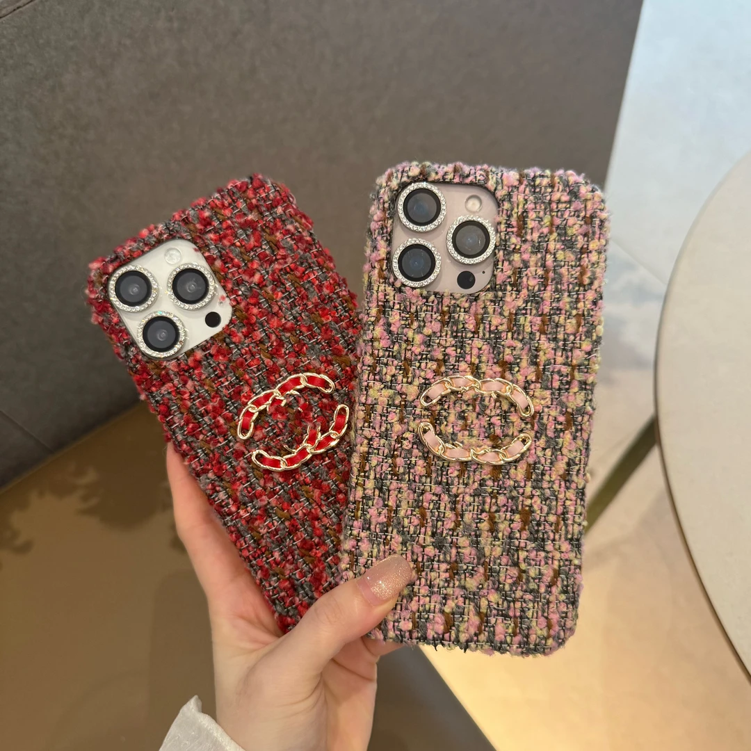 【适用苹果】气质粗花呢小香iPhone16promax手机壳潮牌13 14新年壳