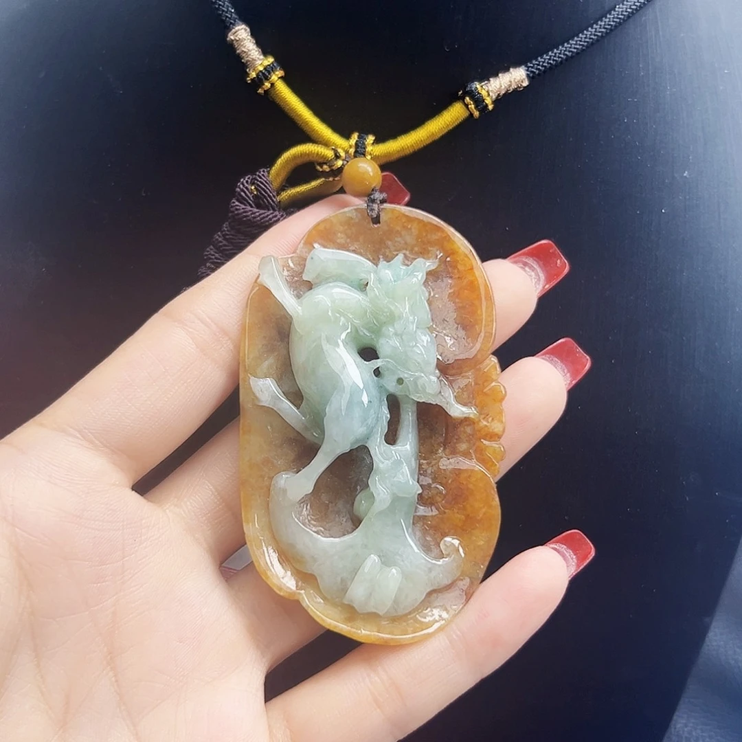 翡翠未镶嵌颈饰天然