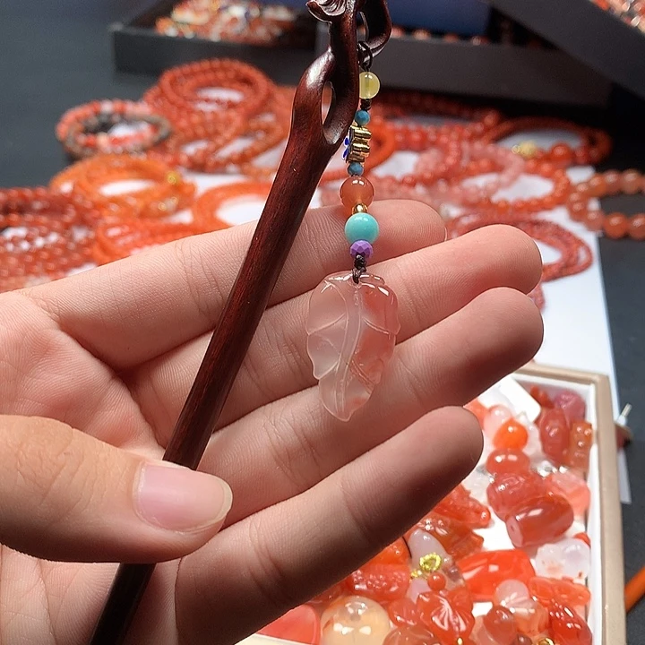 南红玛瑙未镶嵌发饰