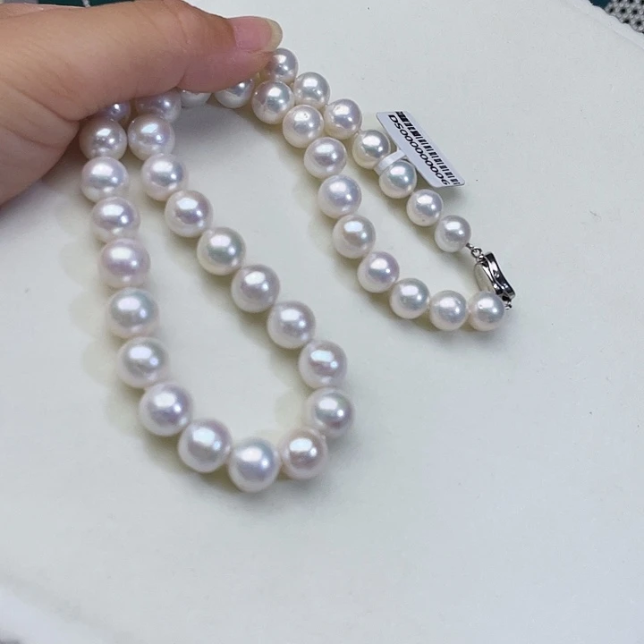 颈饰银S925镶嵌淡水珍珠卡11➕高品极光白炫天女粉