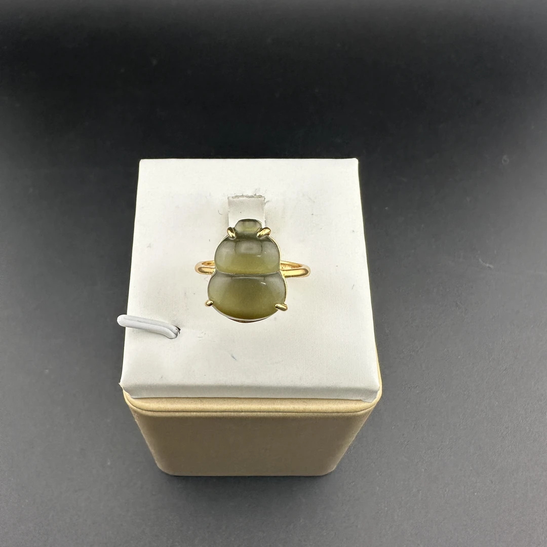 BY1010FMC标051 北玉精选 和田玉戒指 多样性发货