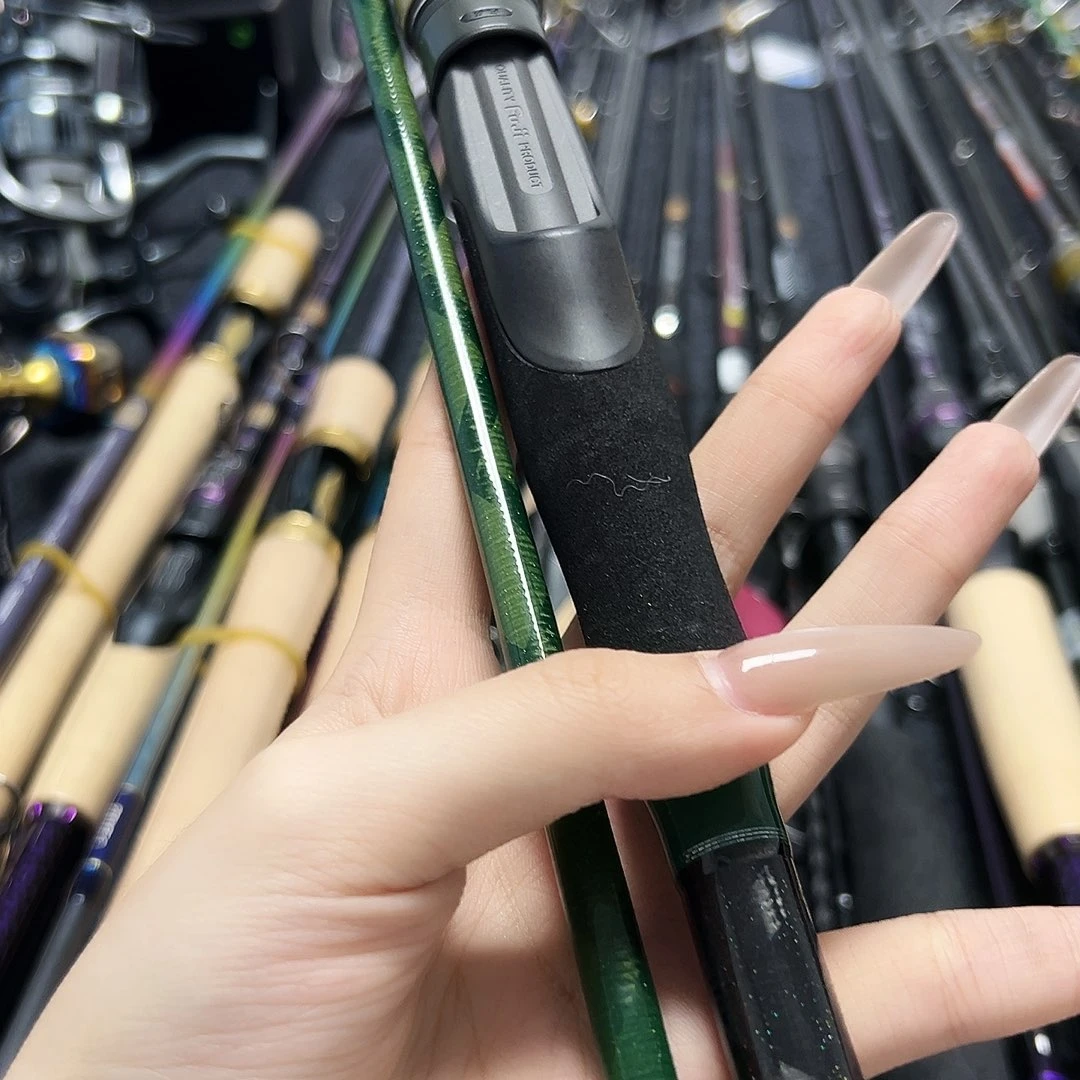 与***染铝合金3.8m直柄路亚竿1234