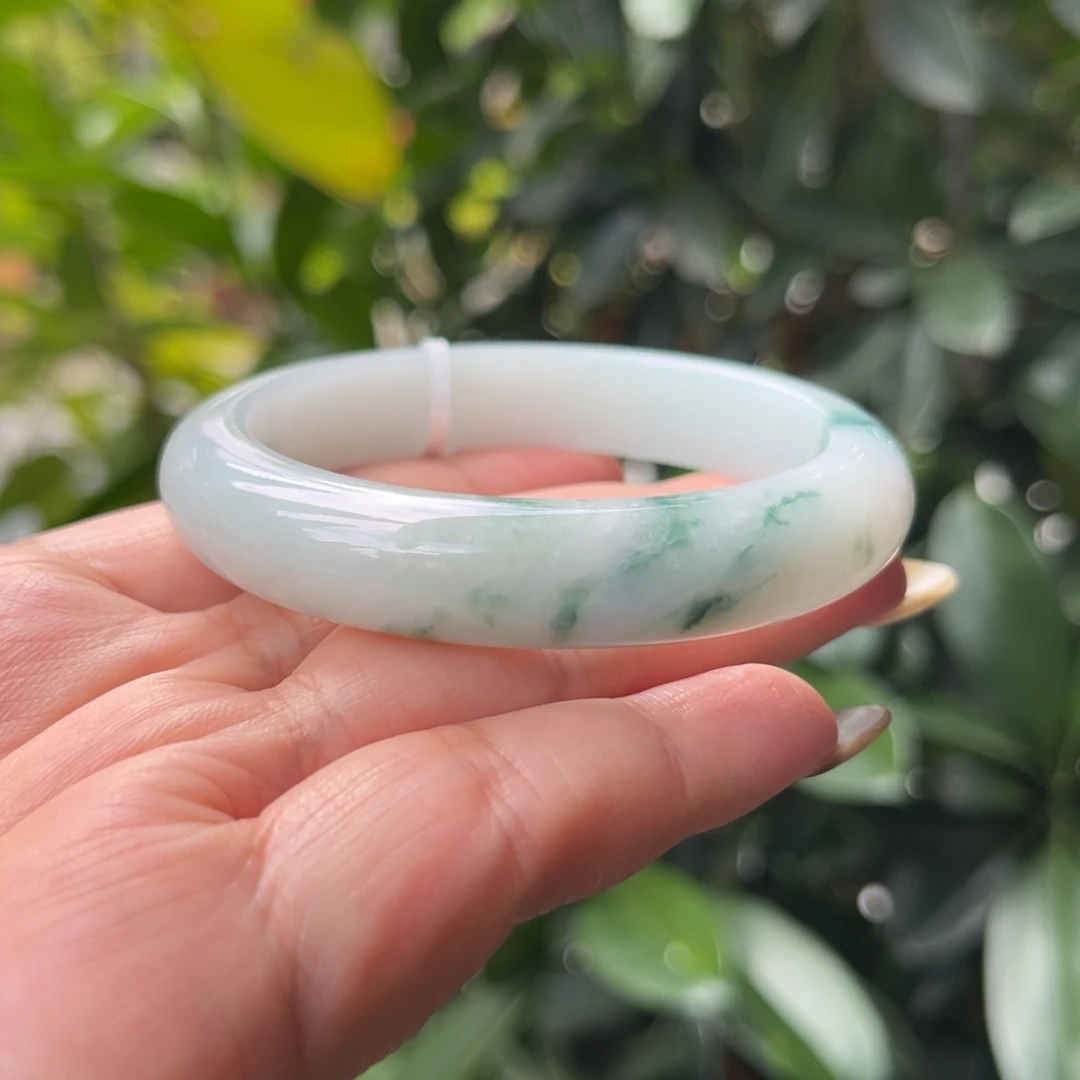 翡翠未镶嵌手镯55正圈