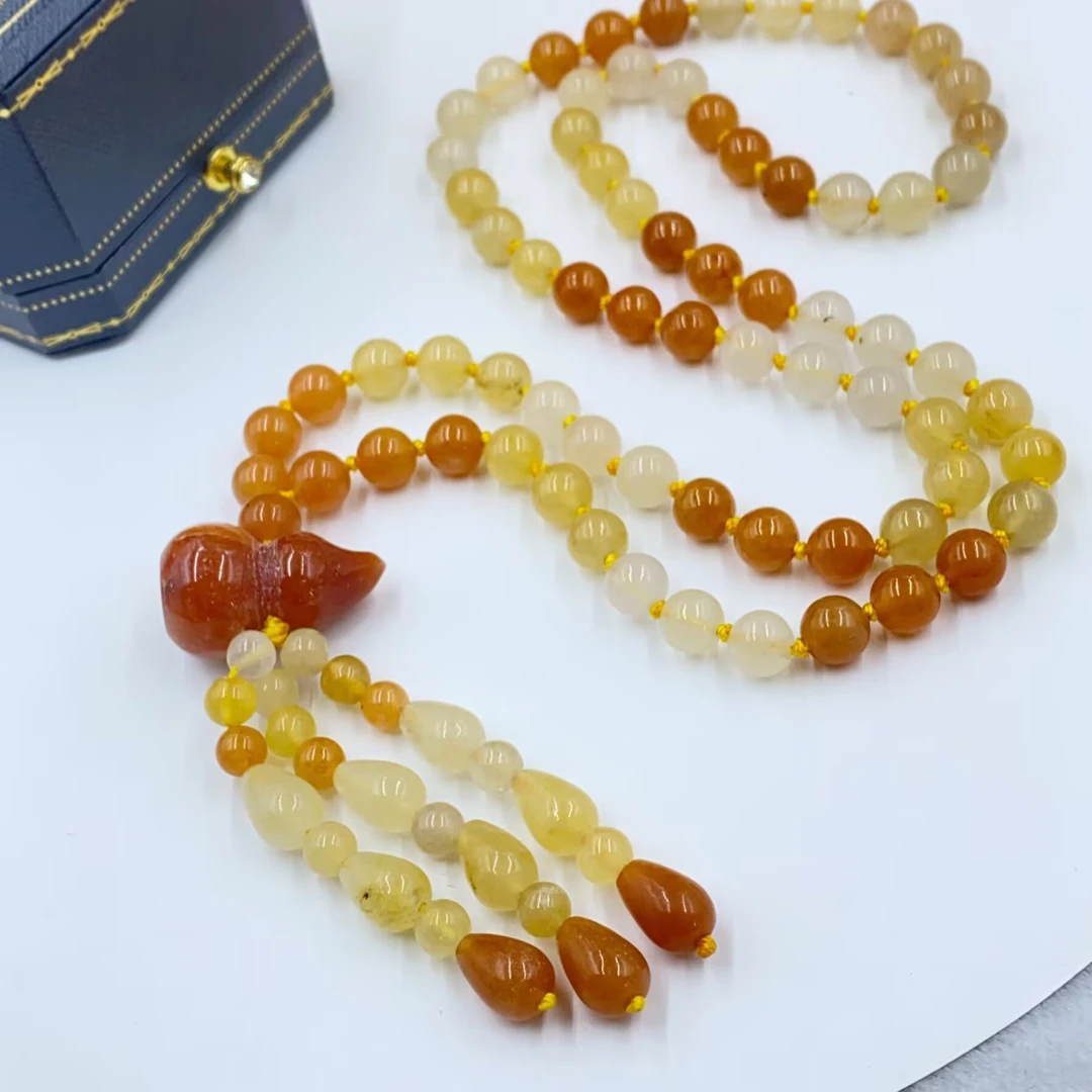 项链 2842  黄色珠珠项链多样性发货