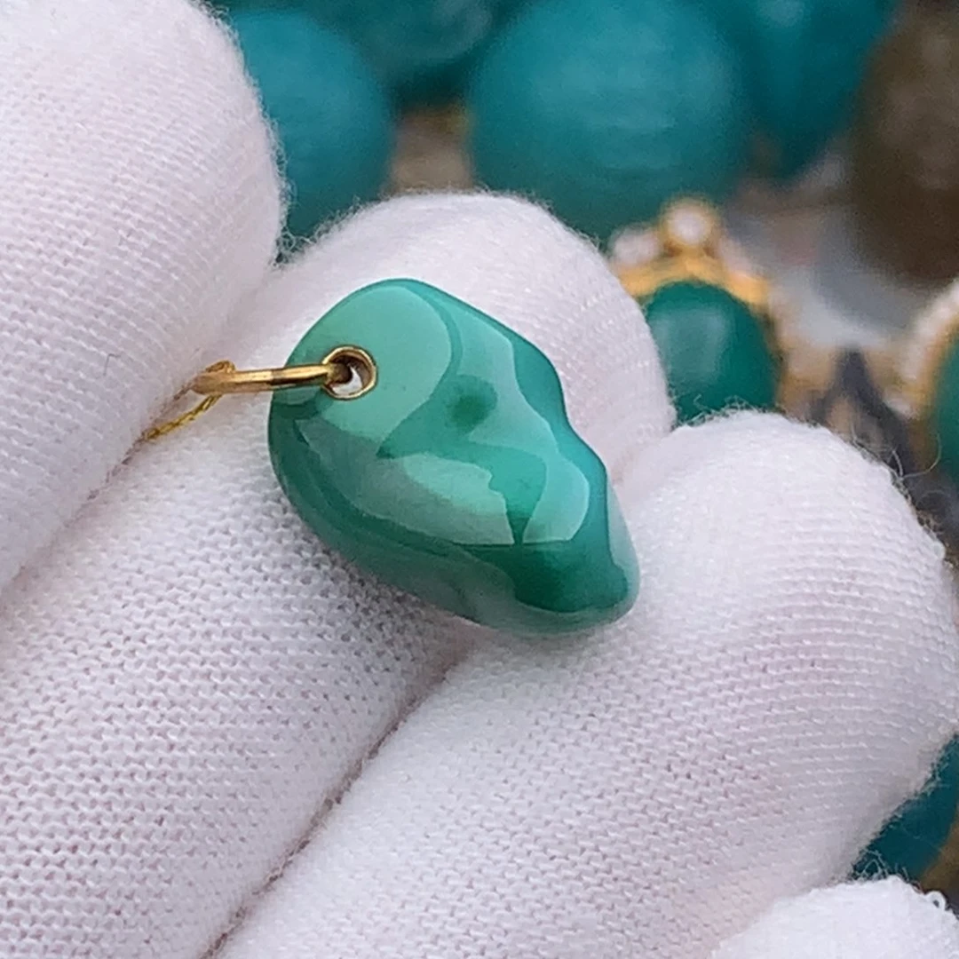 未镶嵌绿松石珠宝奇石12mm