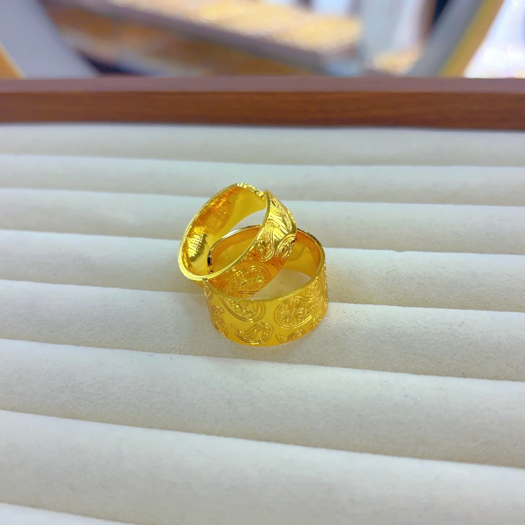 铜合金戒指 戒指金色时尚百搭送女友510-9-14欧美复古轻奢气质