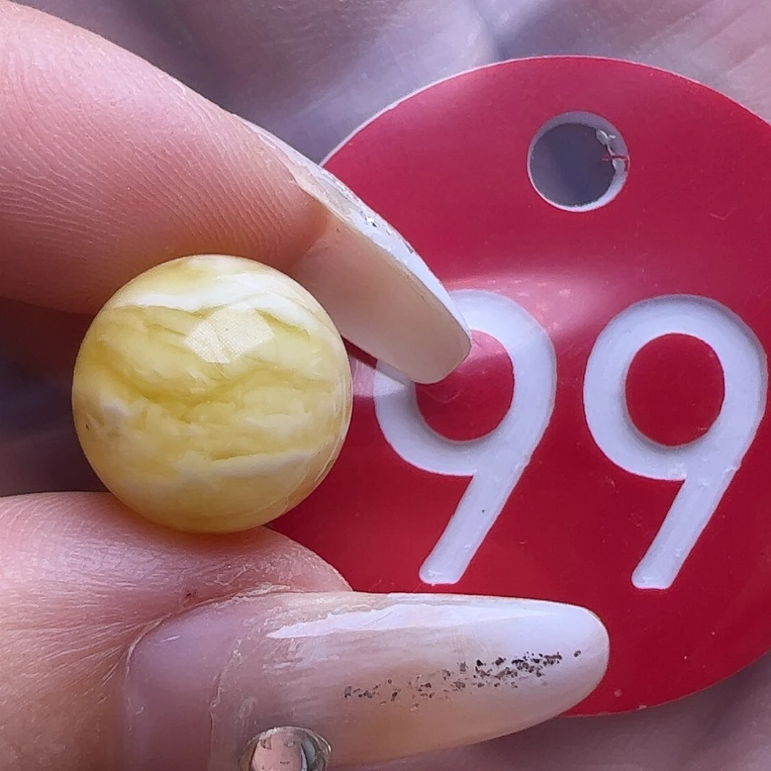 未镶嵌蜜蜡裸石幸****微花粉12mm圆珠