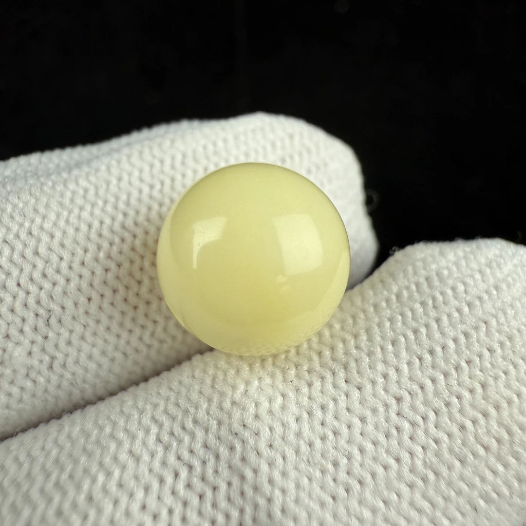 A3288天然原矿蜜蜡 白蜜圆珠10.5mm一物一图支持复检