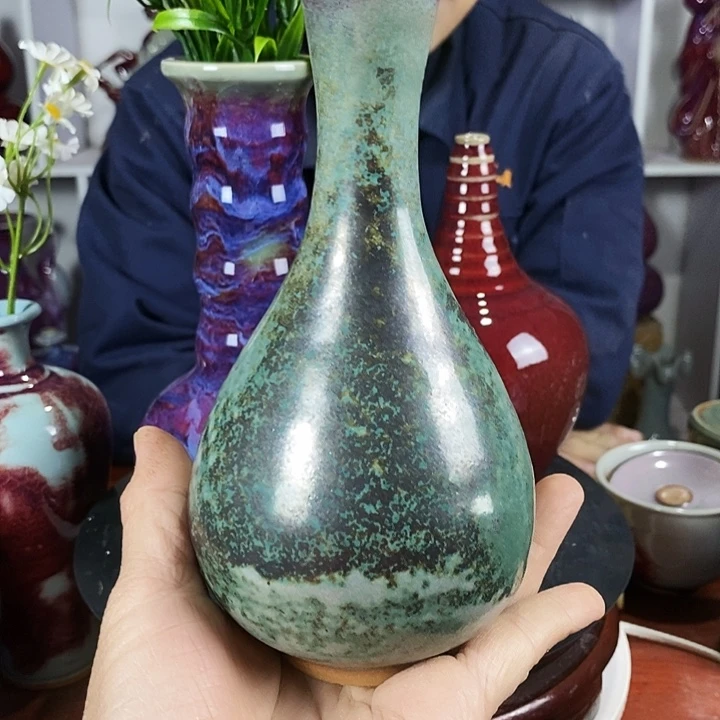 瓷片尚峰钧窑作品丹瓶