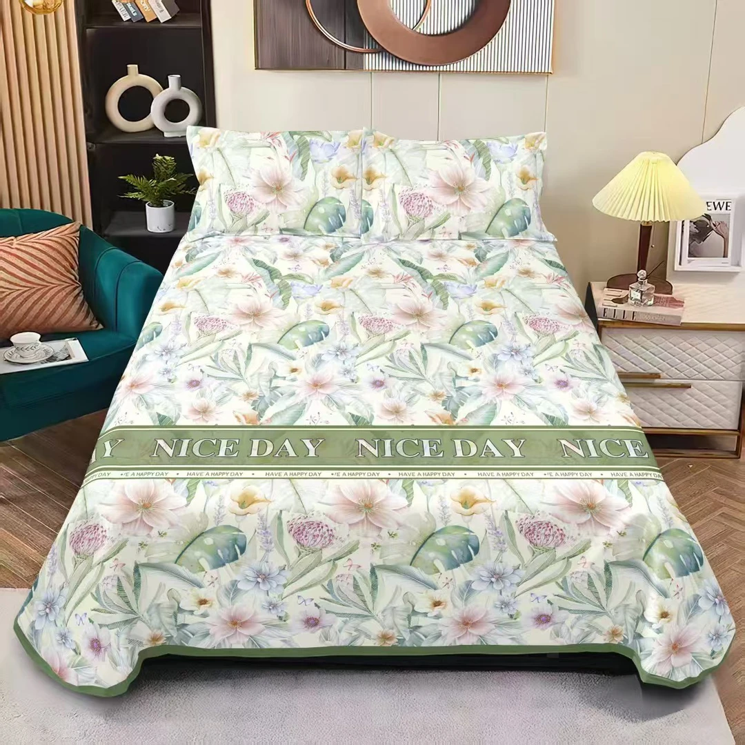 设计师款冰丝凉席软席床单款冰丝席凉席三件套可机洗软凉席