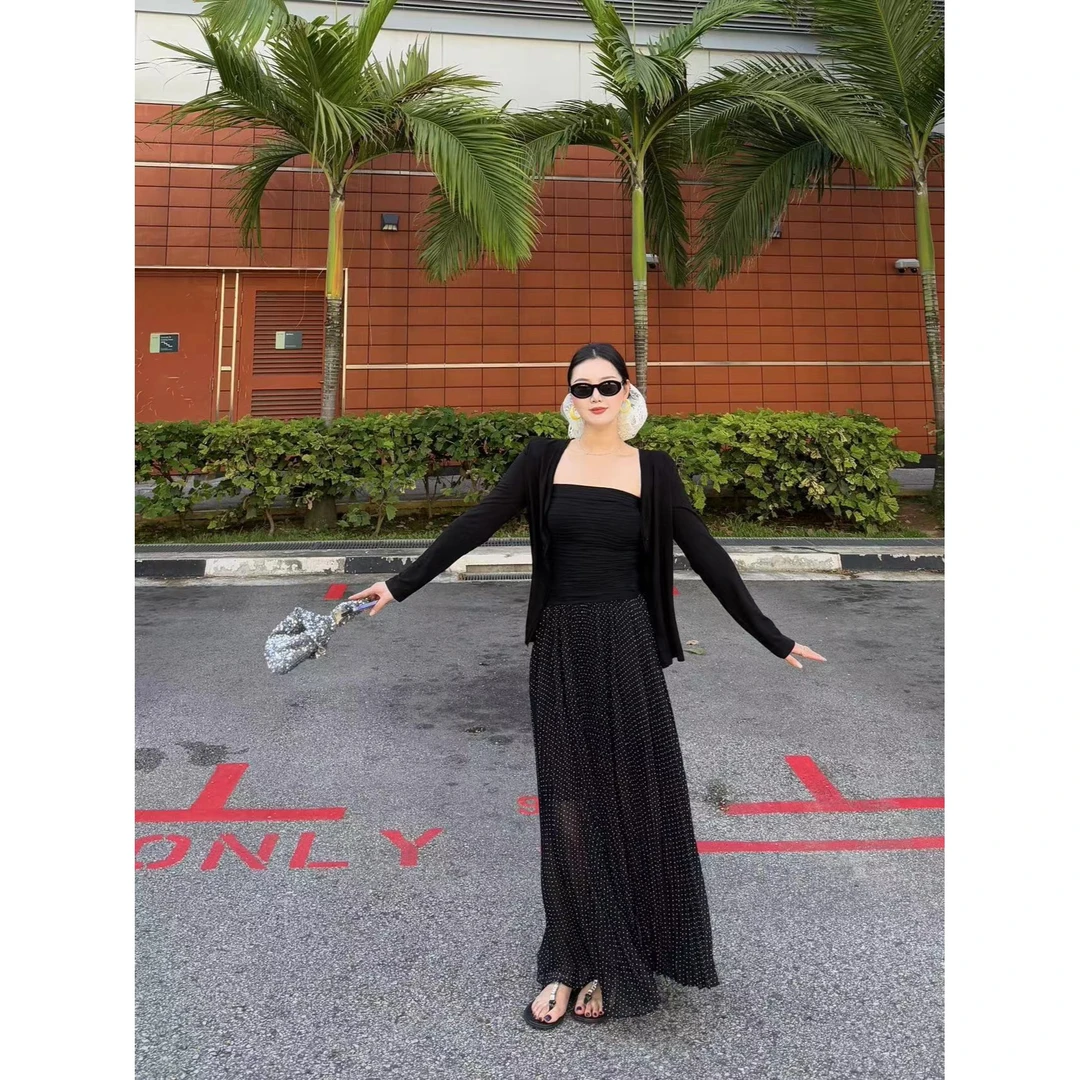 YJR小椿雪湖醒瑶 法式气质显瘦时尚百搭休闲套装YJR1110