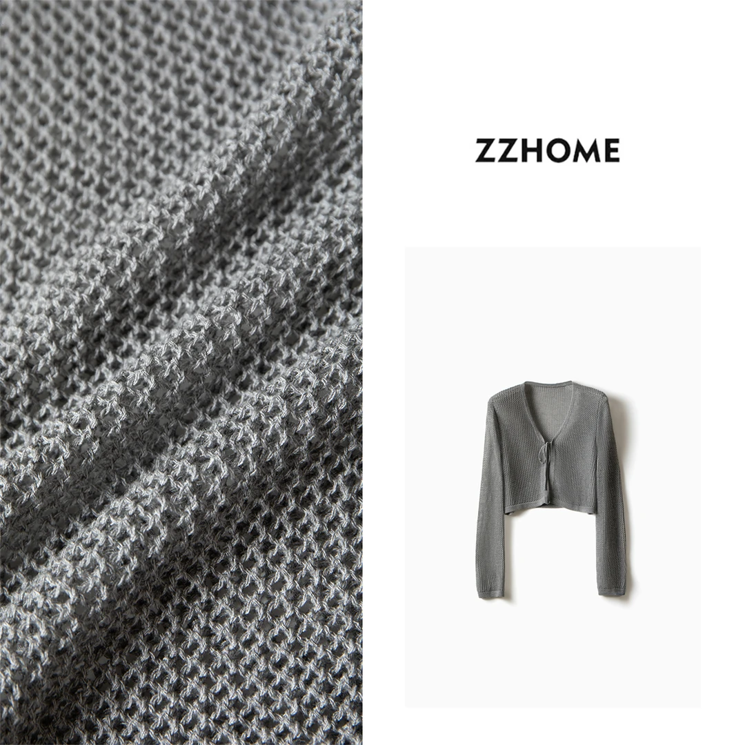 “五月威尼斯”系列麻料粗织镂空罩衫q170029p