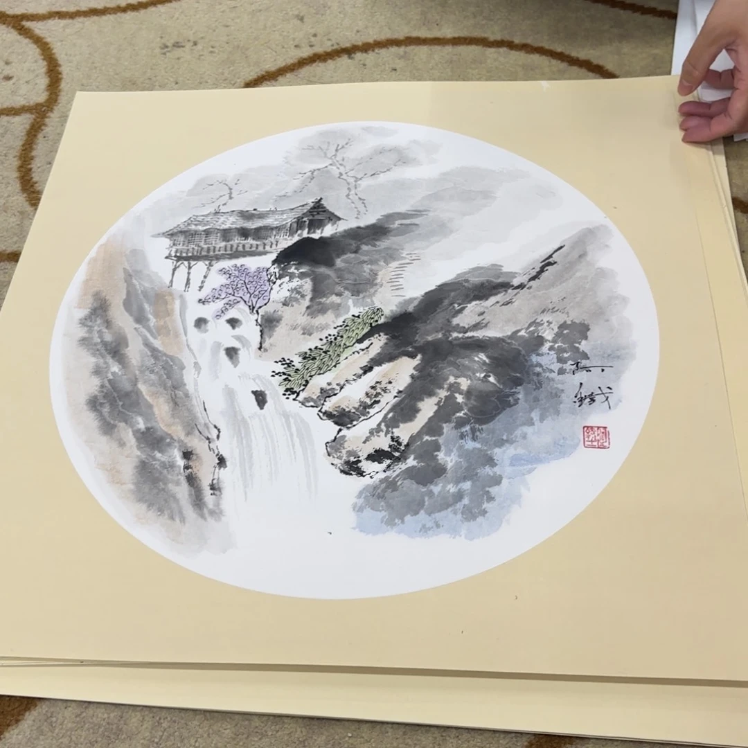 国画赵铁卡纸作品童