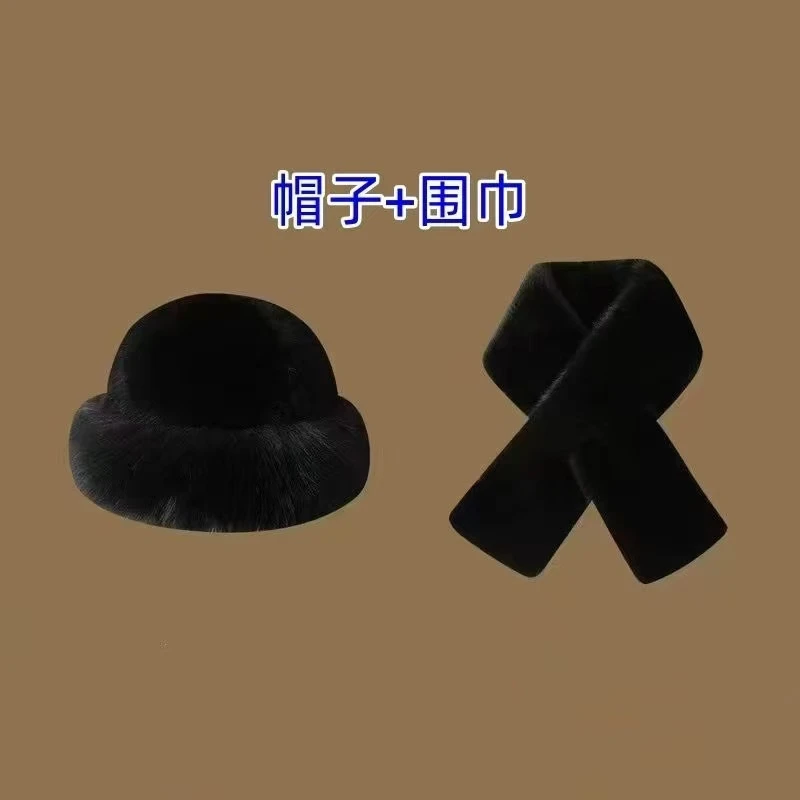 【金总补贴  】新款女士保暖蒙古帽+围脖组合12-29