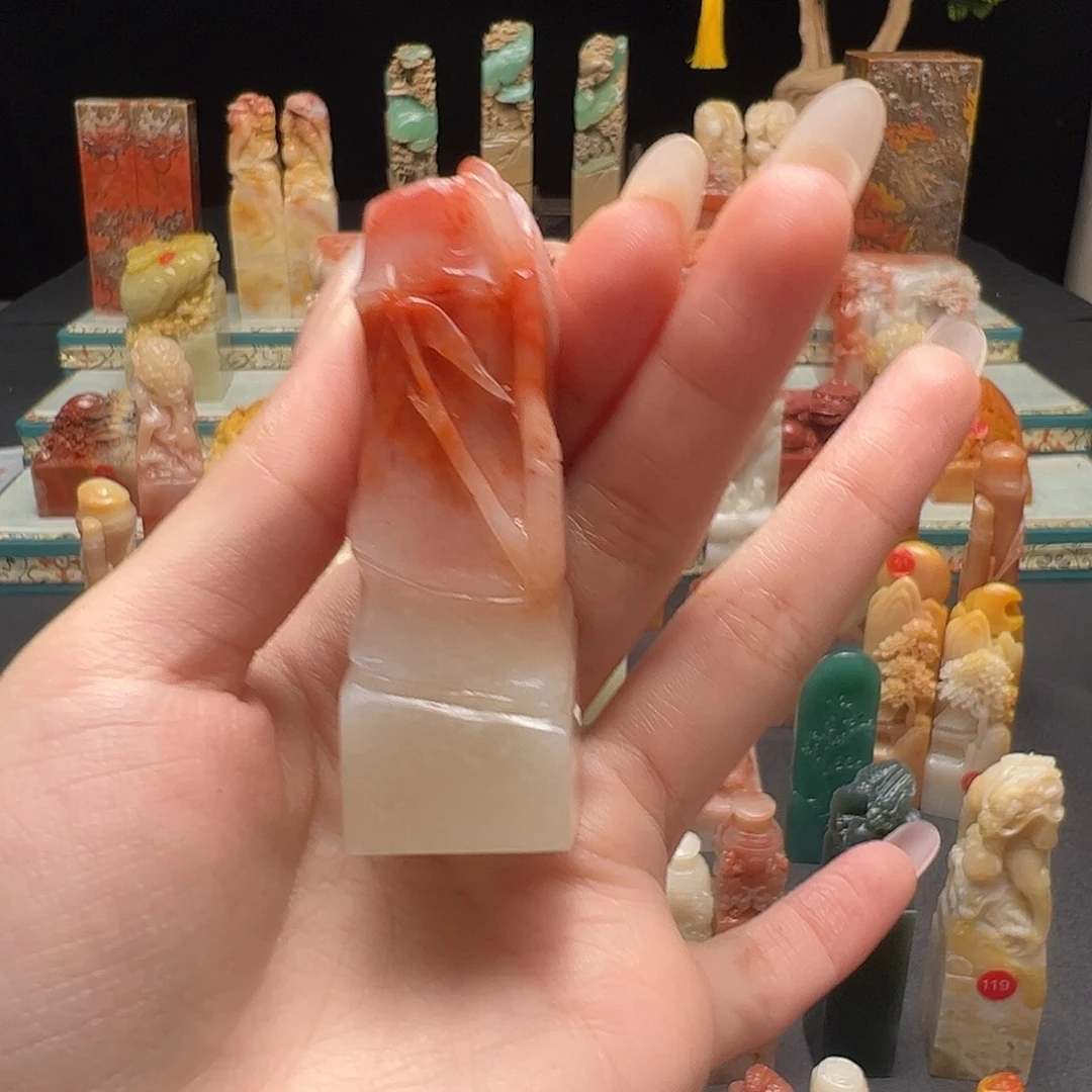 为***斗寿山石印石手工制作