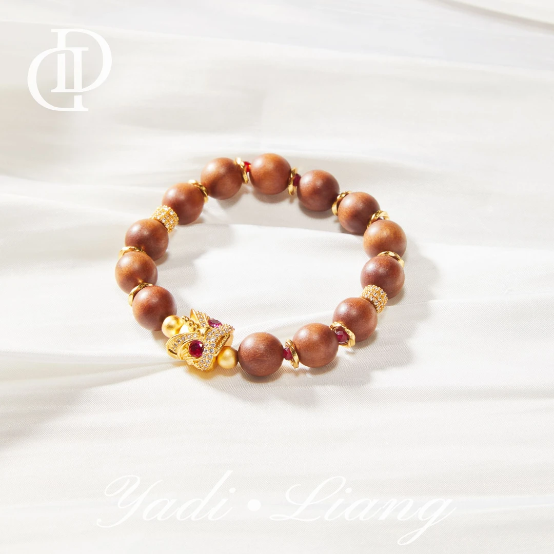 925银手链 梁雅帝新品【山檀香香醒狮手串】设计感气质百搭纯银手链