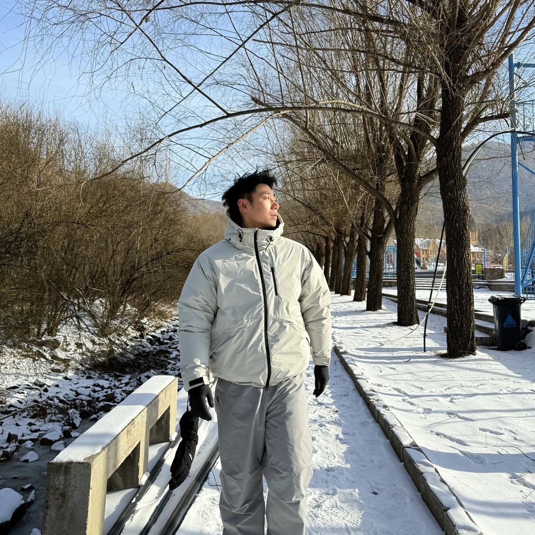 PINSKTBS 秋冬休闲多口袋厚款防水连帽羽绒白鹅绒保暖加厚J0125