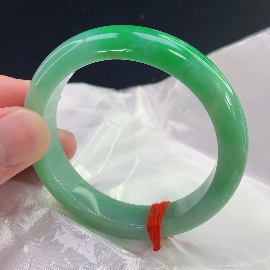 翡翠手镯未镶嵌437缅甸天然翡翠A货