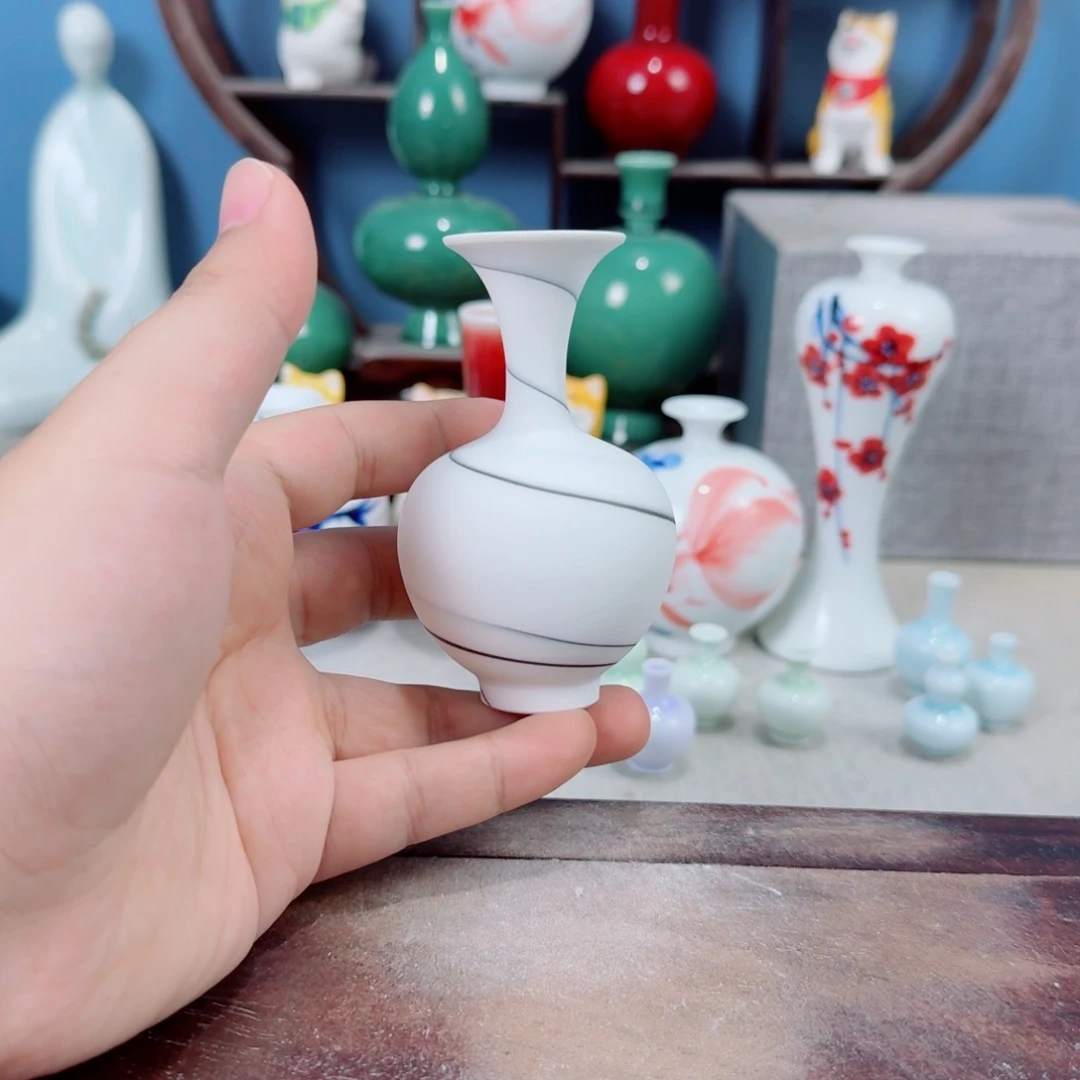 陶瓷手工小花器摆件